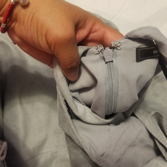 BCBGMAXAZRIA Suece Mini Dress Color Light Gray Size XXS - Picture 3 of 13